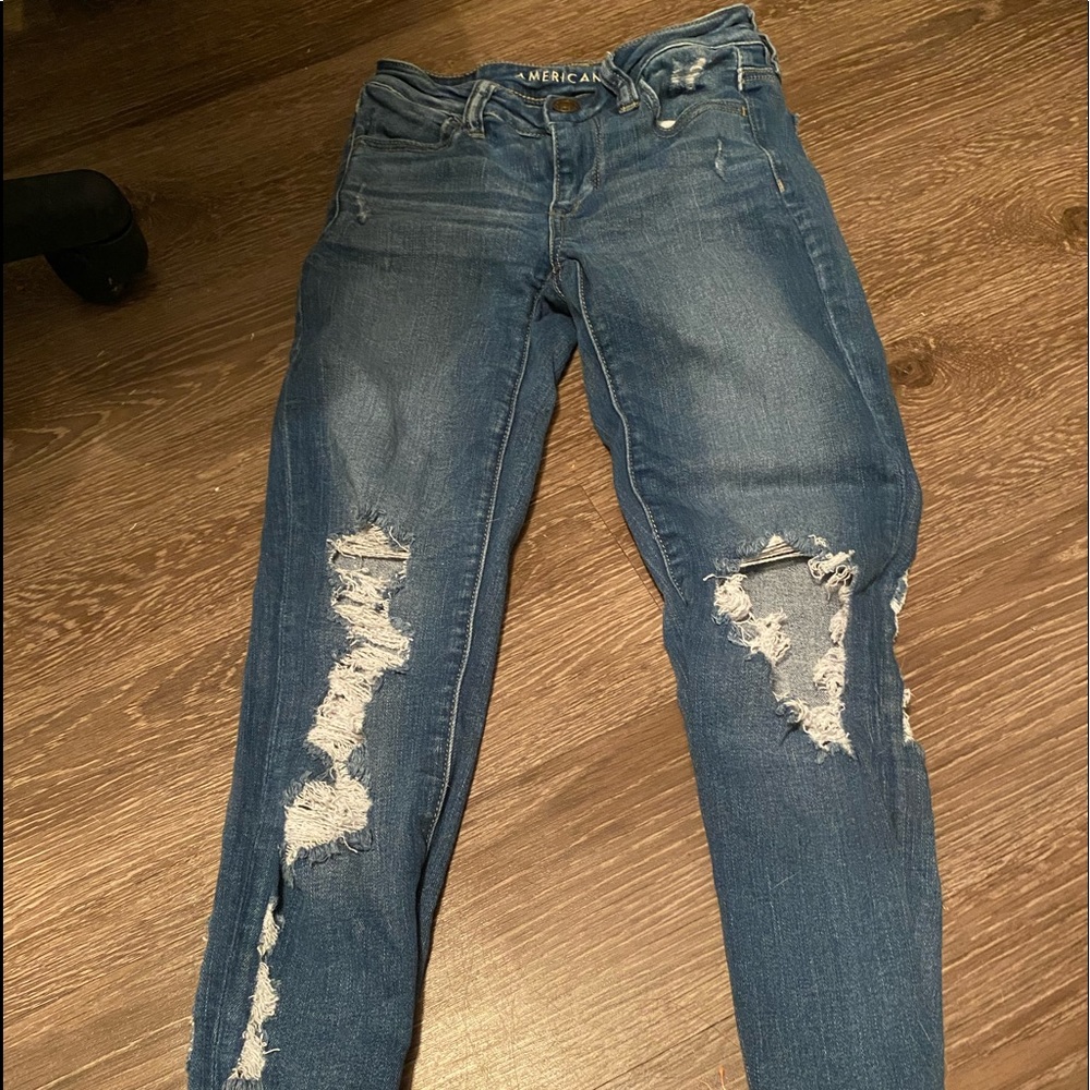 American Eagle ripped jeans